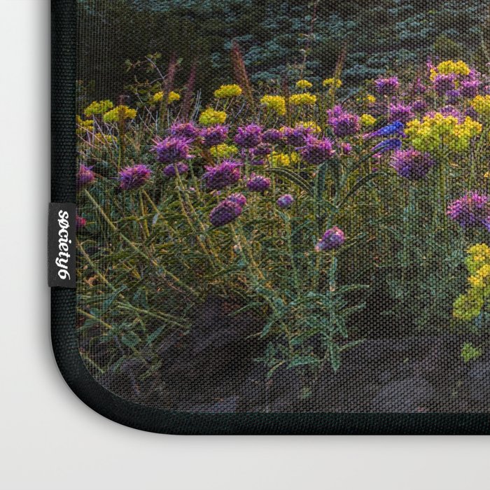 Last glimmer of mountain sunset,  Monitor Pass Topaz Lake, Nevada panoramic wildflower  photograph Laptop Sleeve Gallery Image 3