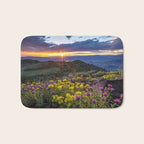 Last glimmer of mountain sunset,  Monitor Pass Topaz Lake, Nevada panoramic wildflower  photograph Bath Mat Gallery Image 1