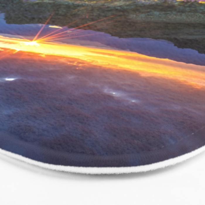 Last glimmer of mountain sunset,  Monitor Pass Topaz Lake, Nevada panoramic wildflower  photograph Bath Mat Gallery Image 3
