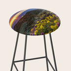 Last glimmer of mountain sunset,  Monitor Pass Topaz Lake, Nevada panoramic wildflower  photograph Stool Gallery Image 2