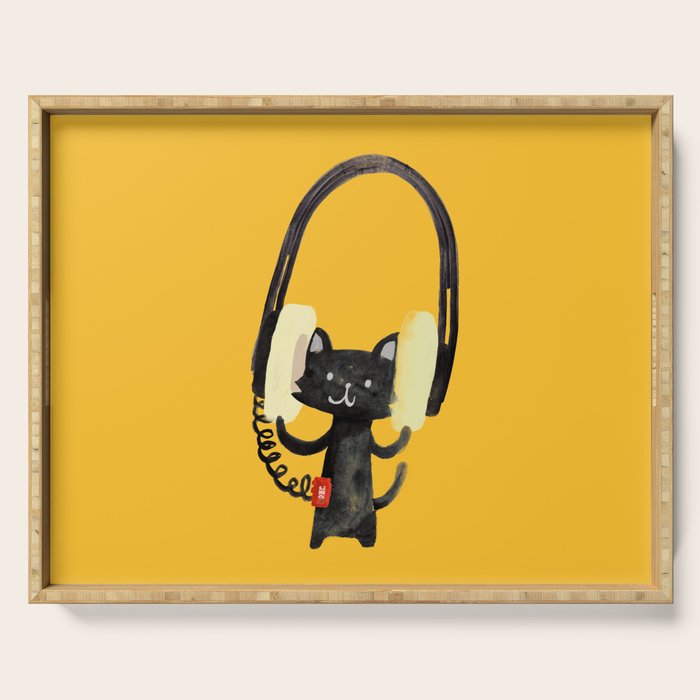 I Love Huge Headphone Serving Tray Gallery Image 1