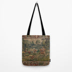 Antique 16th Century Pastoral Hunting Scene Flemish Tapestry Tote Bag Gallery Image 2