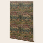 Antique 16th Century Pastoral Hunting Scene Flemish Tapestry Wallpaper Gallery Image 2