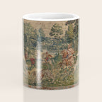 Antique 16th Century Pastoral Hunting Scene Flemish Tapestry Coffee Mug Gallery Image 4