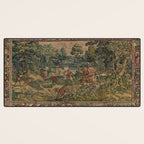 Antique 16th Century Pastoral Hunting Scene Flemish Tapestry Desk Mat Gallery Image 3