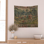 Antique 16th Century Pastoral Hunting Scene Flemish Tapestry Wall Tapestry Gallery Image 2