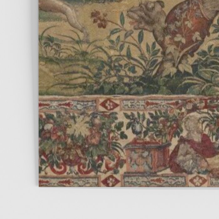 Antique 16th Century Pastoral Hunting Scene Flemish Tapestry Poster Gallery Image 3