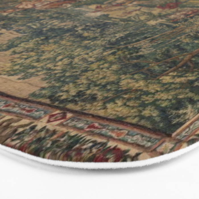Antique 16th Century Pastoral Hunting Scene Flemish Tapestry Bath Mat Gallery Image 3
