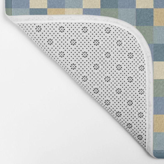 Bold Natural Checks Pattern - Small VIII Bath Mat Gallery Image 2