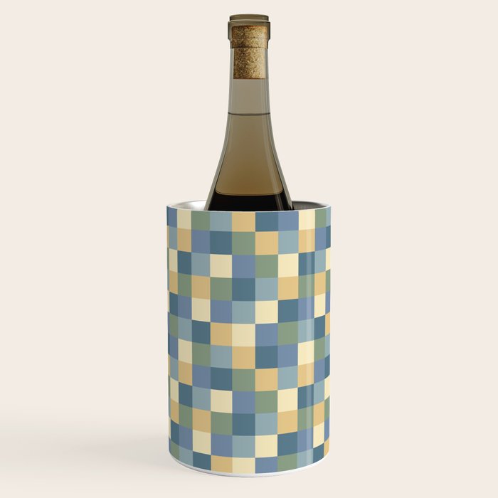 Bold Natural Checks Pattern - Small VIII Wine Chiller Gallery Image 2