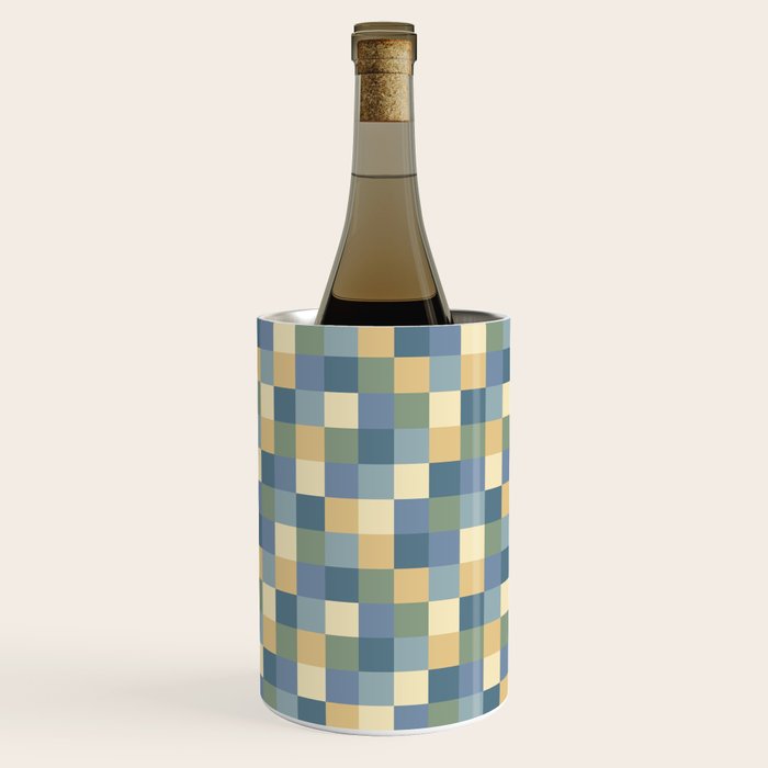 Bold Natural Checks Pattern - Small VIII Wine Chiller Gallery Image 3