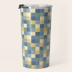 Bold Natural Checks Pattern - Small VIII Travel Mug Gallery Image 3