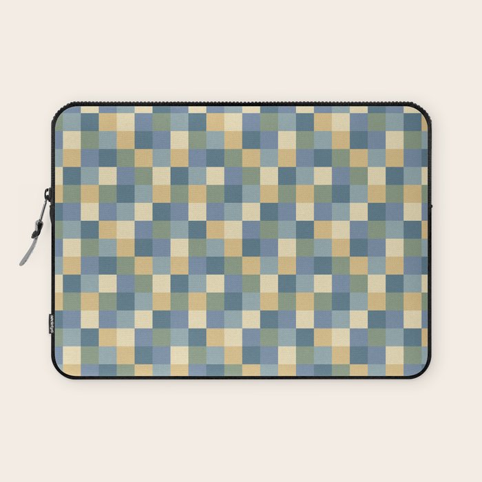 Bold Natural Checks Pattern - Small VIII Laptop Sleeve Gallery Image 1