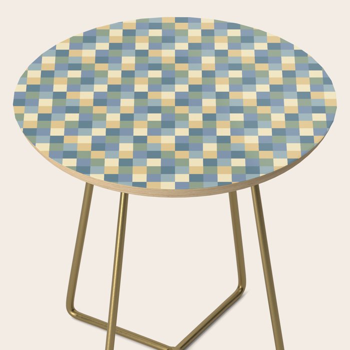 Bold Natural Checks Pattern - Small VIII Side Table Gallery Image 2