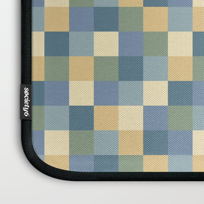 Bold Natural Checks Pattern - Small VIII Laptop Sleeve Gallery Image 3