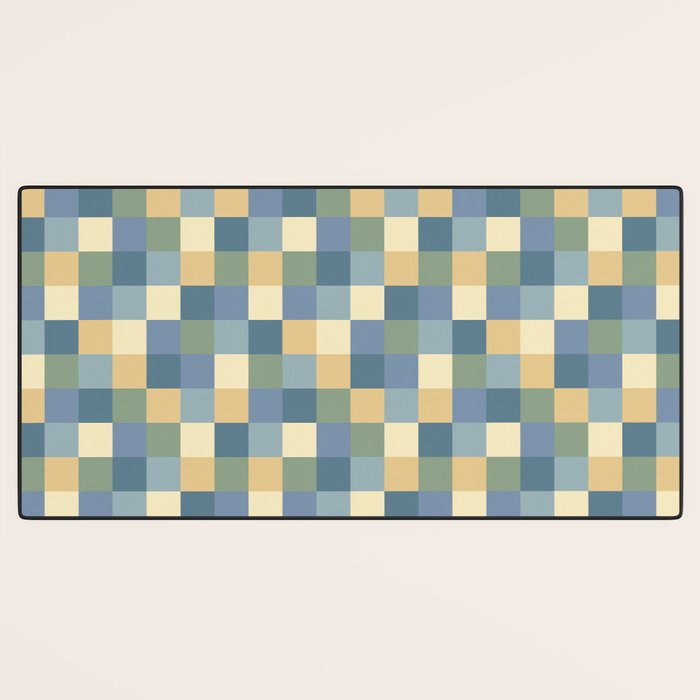 Bold Natural Checks Pattern - Small VIII Desk Mat Gallery Image 3