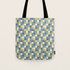 Bold Natural Checks Pattern - Small VIII Tote Bag Gallery Image 1