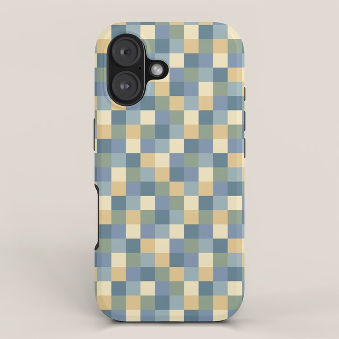 Bold Natural Checks Pattern - Small VIII iPhone Case Gallery Image 1
