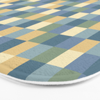 Bold Natural Checks Pattern - Small VIII Bath Mat Gallery Image 3