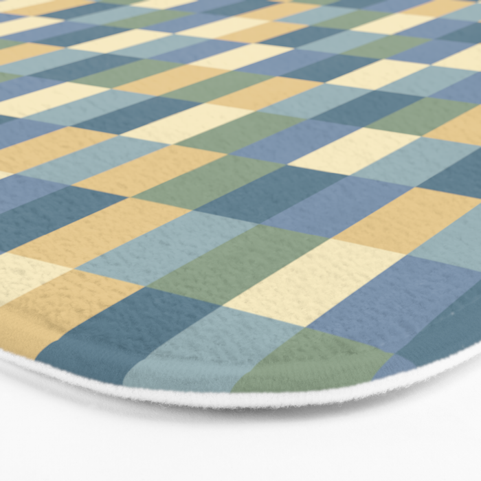 Bold Natural Checks Pattern - Small VIII Bath Mat Gallery Image 3