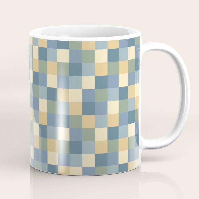 Bold Natural Checks Pattern - Small VIII Coffee Mug Gallery Image 1