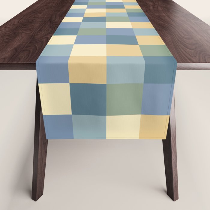 Bold Natural Checks Pattern - Small VIII Table Runner Gallery Image 1