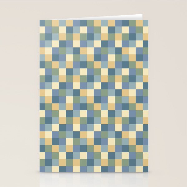 Bold Natural Checks Pattern - Small VIII Stationery Card Gallery Image 2