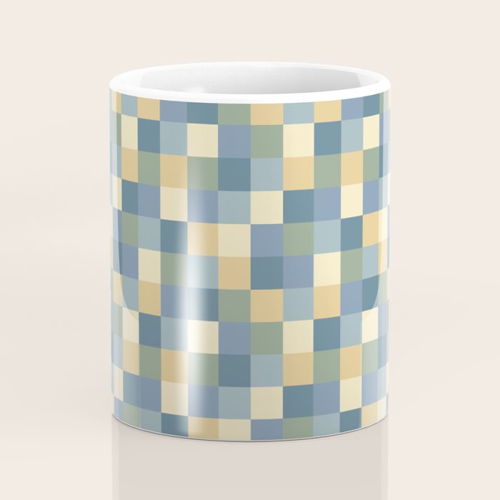 Bold Natural Checks Pattern - Small VIII Coffee Mug Gallery Image 4