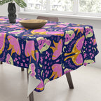 Purple Violet Luna Moths Tablecloth Gallery Image 3