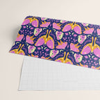 Purple Violet Luna Moths Wrapping Paper Gallery Image 2