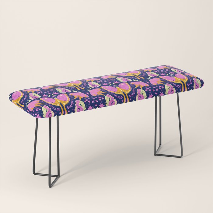 Purple Violet Luna Moths Bench Gallery Image 1