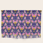Purple Violet Luna Moths Wall Hanging Gallery Image 1