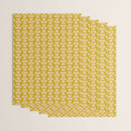 Retro Peach Blossoms Pattern - Green Wrapping Paper Gallery Image 3