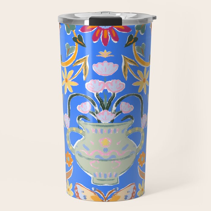 Blue Magical Garden Travel Mug Gallery Image 1