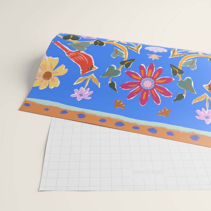 Blue Magical Garden Wrapping Paper Gallery Image 2