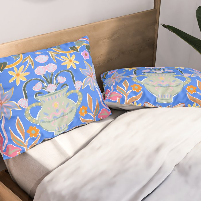 Blue Magical Garden Pillow Sham Gallery Image 2