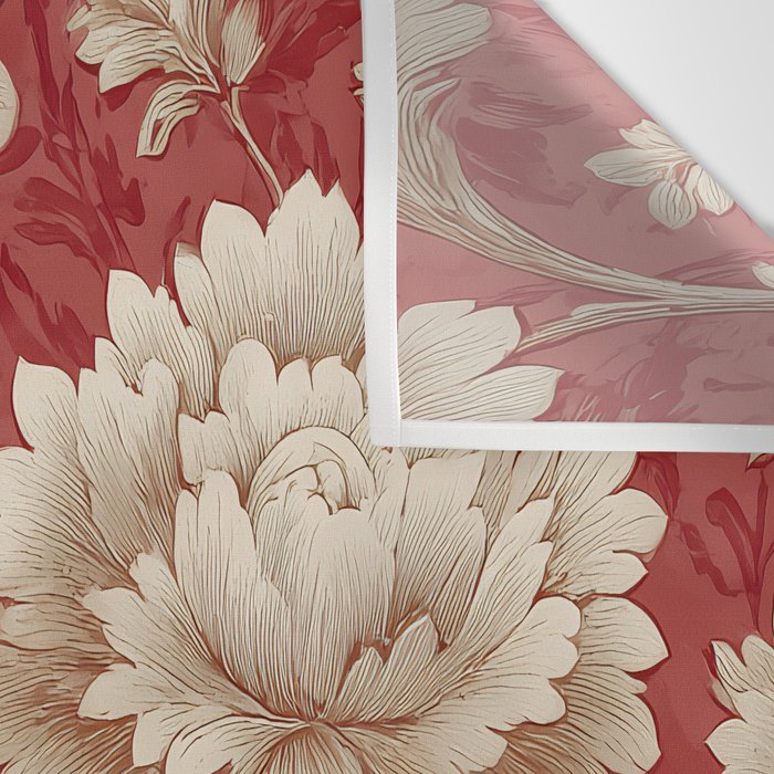 Vintage Floral Elegance Wall Tapestry Gallery Image 3