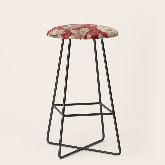 Vintage Floral Elegance Stool Gallery Image 1
