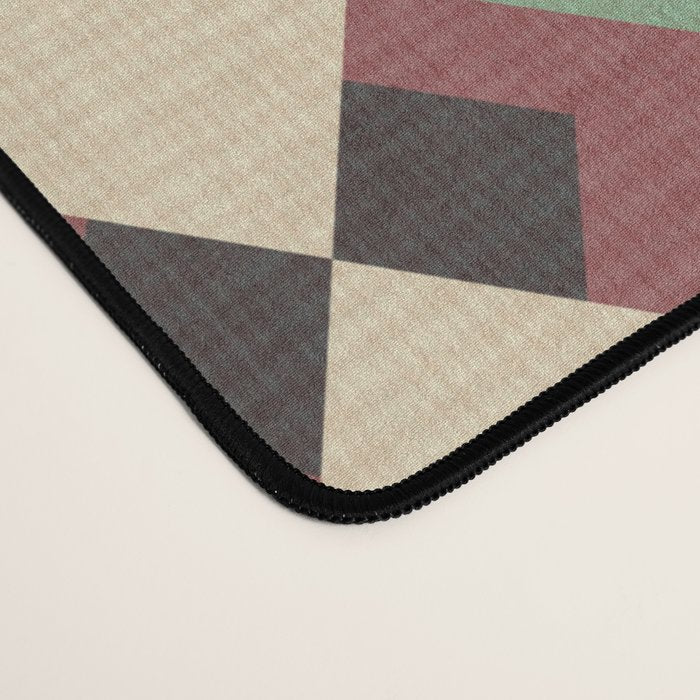 Geometric Trend Pistache and Cocoa Desk Mat Gallery Image 4