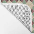Geometric Trend Pistache and Cocoa Bath Mat Gallery Image 2