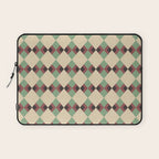 Geometric Trend Pistache and Cocoa Laptop Sleeve Gallery Image 1