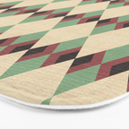 Geometric Trend Pistache and Cocoa Bath Mat Gallery Image 3