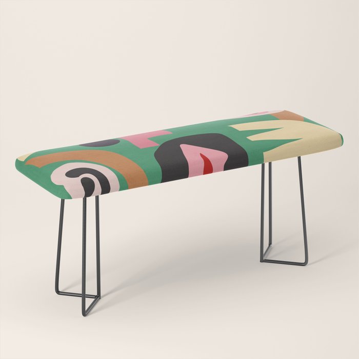 Abstract Shapes Modern Art 7 Bench Gallery Image 1