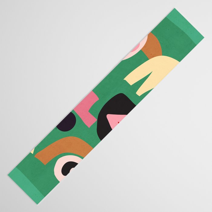 Abstract Shapes Modern Art 7 Table Runner Gallery Image 3