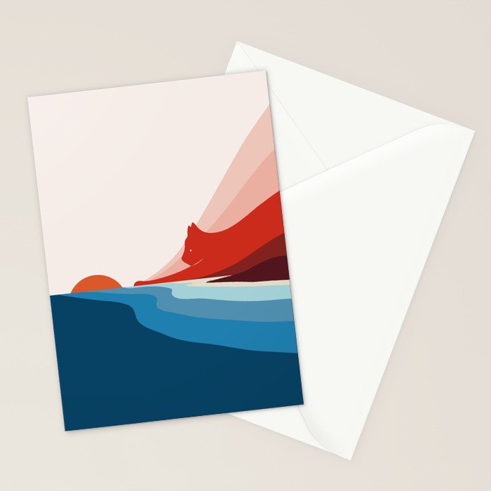 Cat Landscape 6: First Dawn Stationery Card Gallery Image 2