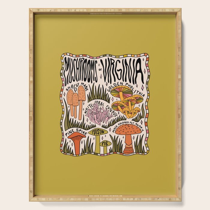 Mushrooms of Virginia Serving Tray Gallery Image 1