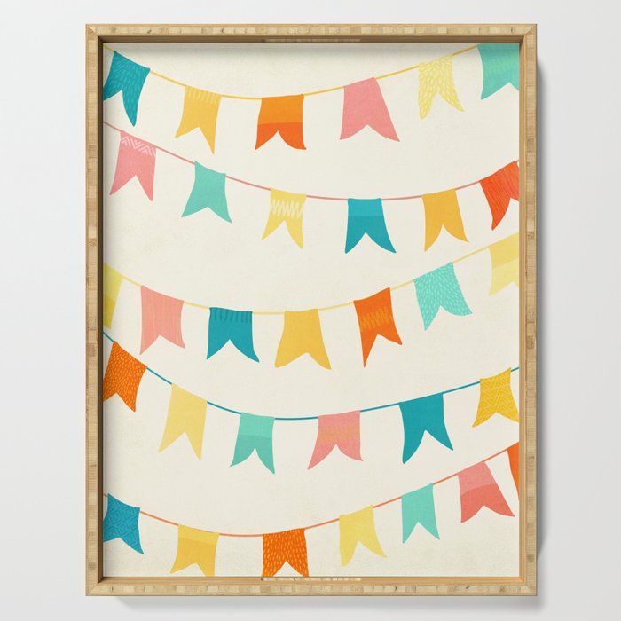Colorful Celebration Flags Serving Tray Gallery Image 1