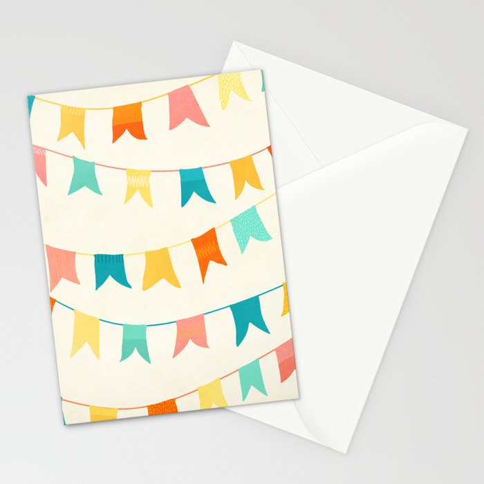 Colorful Celebration Flags Stationery Card Gallery Image 2