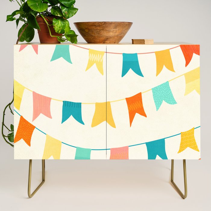 Colorful Celebration Flags Credenza Gallery Image 1