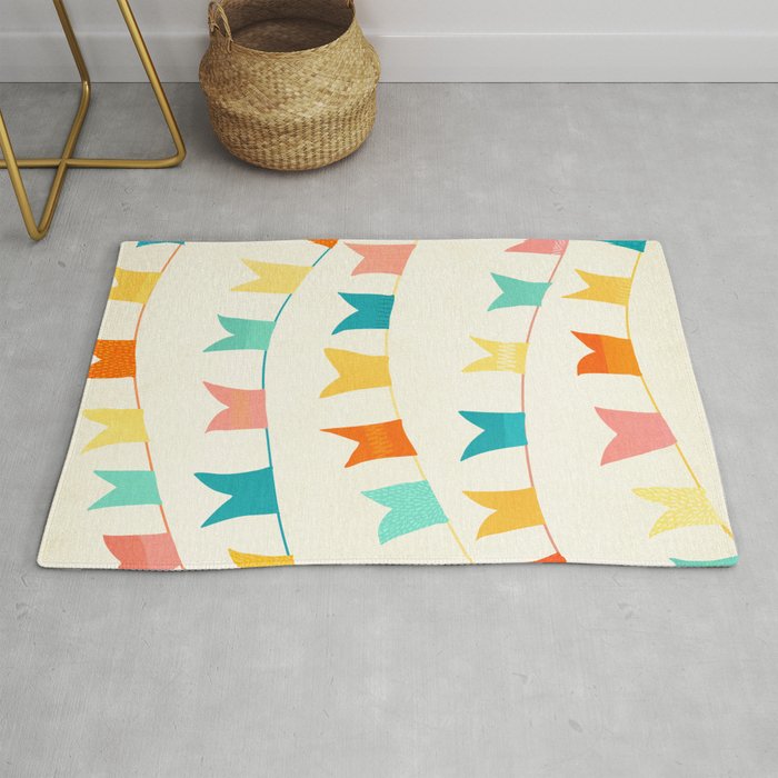 Colorful Celebration Flags Rug Gallery Image 1